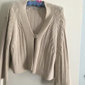 Cream knit sweater CAbi Style 918